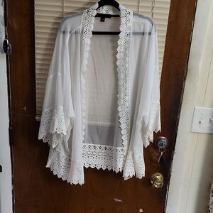 Ellos Cream Lace Cardigan